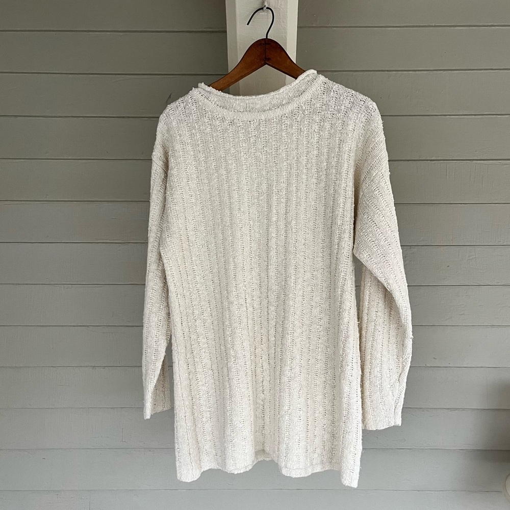 Cozy Knit Sweater - Cream / Off-white color